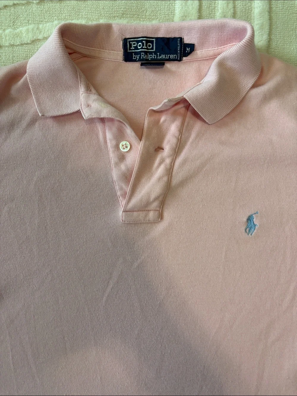 Ralph Lauren Light Pink Polo Shirt with Embroidered Pony